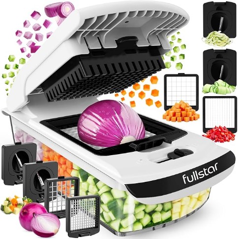 Fullstar Pro Original - Vegetable Chopper, Cutter & Spiralizer - 4 Blades